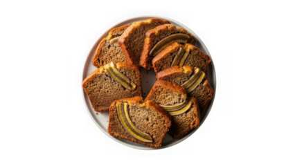 sliced banana bread on a plate