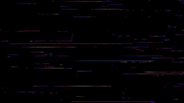 Digital glitch overlay video background with abstract futuristic shape and geometric design