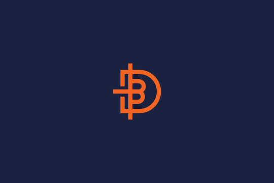 letter bd logo icon design template with vector inspiration logo simple design