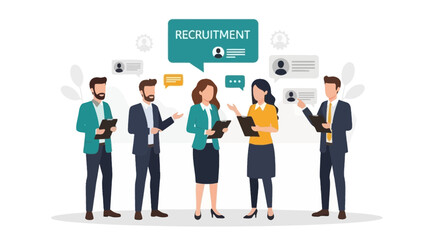 Recruitment Team Discussing Candidates and Job Offers