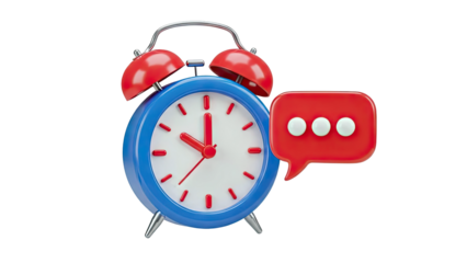 Alarm Clock and Chat Bubble Icon