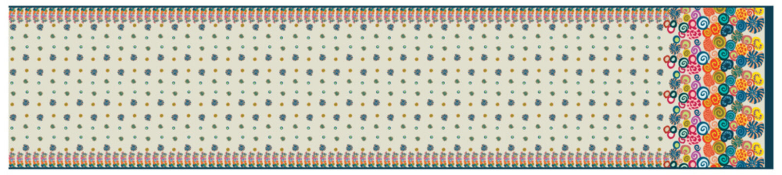 The Art of textile printed design with multi pattern and colorful effective