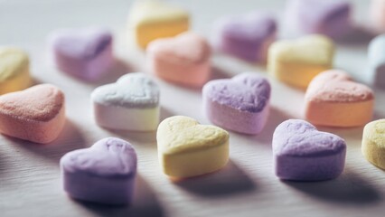Pastel Valentine's Day Candy Hearts