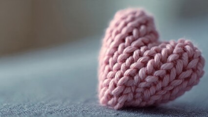 Pink Knitted Heart