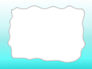 A horizontal frame template featuring a soft, dreamy pastel gradient that transitions from white to soft blue