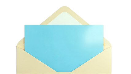 Open Envelope with Blue Card