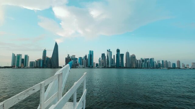 Boat tour with dhow cruise ships in Doha, Qatar