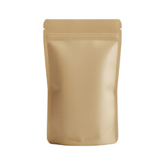 Blank Kraft Stand-Up Pouch with Zipper Seal
