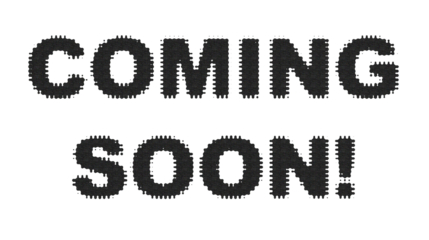 Pixelated COMING SOON text PNG, Retro digital announcement sign, 8-bit soon lettering isolated