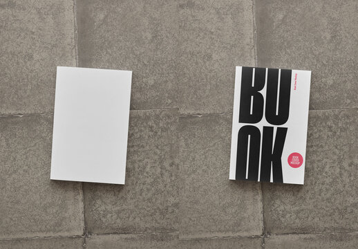 Mockup Of Hardback Book With Customized Front Cover