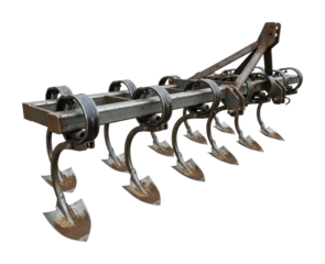 Agricultural tillage equipment farm field machinery outdoors isolated on transparent background