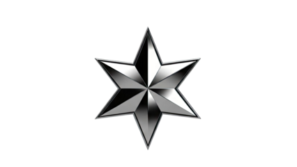 Polished Six-Pointed Star Emblem