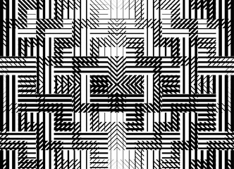 Vector checkered pattern of broken lines. Vector background for covers, advertising, posters, gifts, packaging, textiles. Trendy striped design element. Abstract pixels, Mosaic, tile. Paper. Zigzag