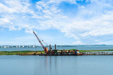Fototapeta premium container ship in port