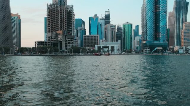 Boat tour with dhow cruise ships in Doha, Qatar
