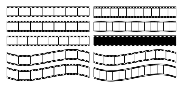 フィルム風シームレスベクターセット｜Movie Film Frame Vector Illustration Collection