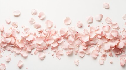 Obraz premium Minimalist confetti celebration indoor event pink petals light and airy atmosphere close-up festive decoration concepts