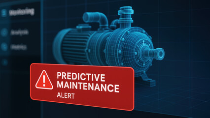 Next gen engineering solution simulation digital twin predictive maintenance alert system warns of impending equipment failure to prevent downtime