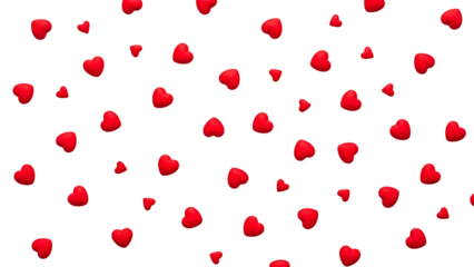 Red Hearts on Checkered Background