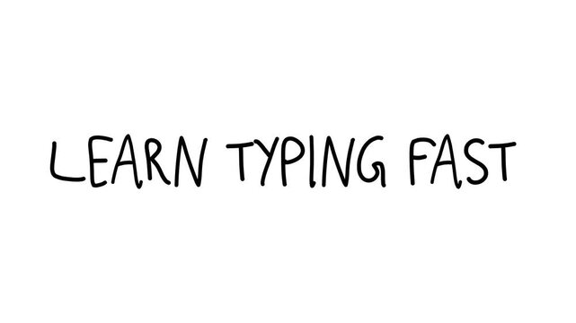 learn typing fast on white background video