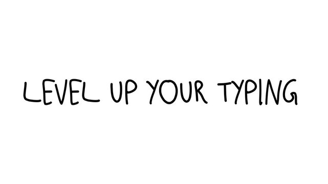 level up your typing typing on white background video