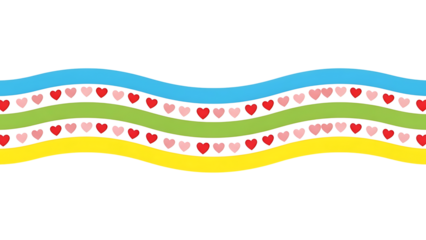 Colorful Wavy Heart Pattern