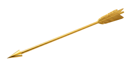 Golden Arrow on Checkered Background