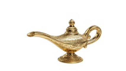 Ramadan, Arabic lamp on white background, created AI, PNG