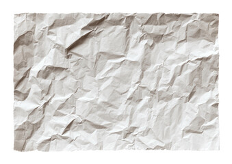 Obraz premium Crumpled, white paper with many sharp folds and creases