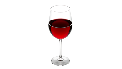 Red Wine Glass on Checkered Background
