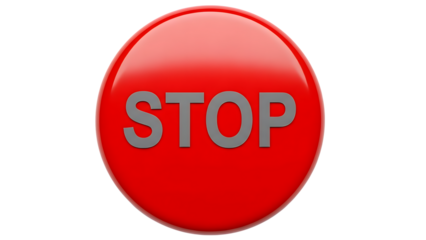 Red Stop Button with Gray Text