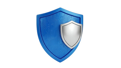 Blue Shield with Circuit Pattern