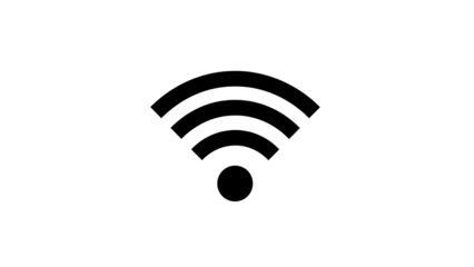 Wireless signal icon on checkered background