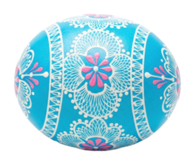 Easter celebration decorative egg kitchen table colorful isolated on transparent background