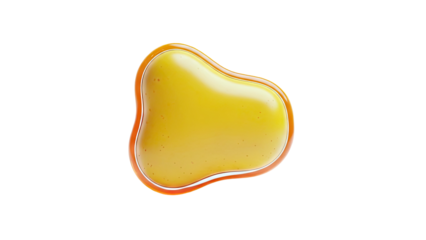Abstract Yellow Blob with Orange Outline