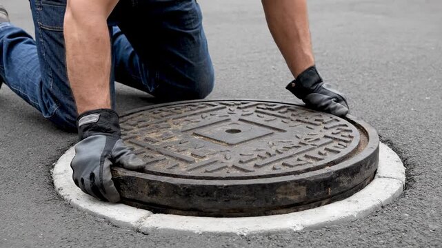 Closing a Manhole Cover: Essential Urban Utility Maintenance