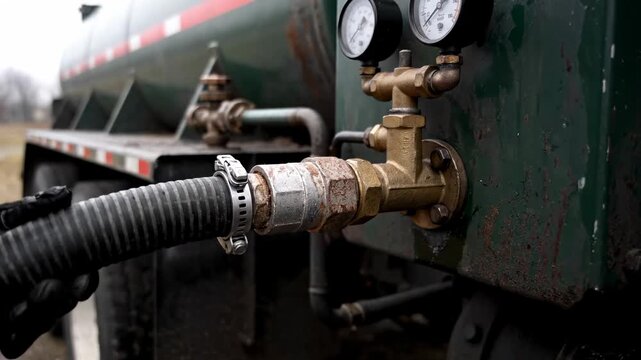Heavy Duty Industrial Hose Disconnect | Tanker Truck Fluid Transfer System