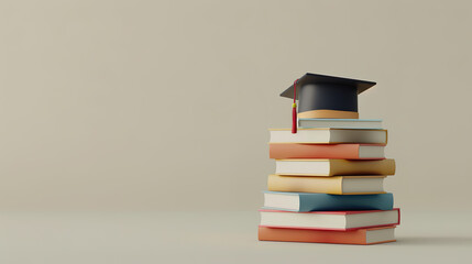 A stack of open book pages against a blackboard background, with educational themes