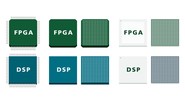 FPGA and DSP Comparison Diagram Explaining Programmable Logic and Digital Signal Processing Roles for Beginners in Embedded and Communication Systems