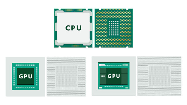 CPU and GPU Comparison Diagram Explaining Processor Roles, Parallel Computing and AI Acceleration for Beginner Computer Architecture Education
