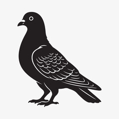 Fototapeta premium Pigeon silhouette