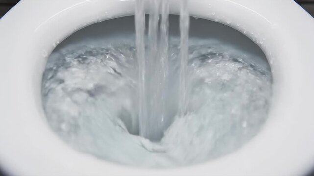 Satisfying Toilet Flush: Watch the Water Swirl Down the Drain!