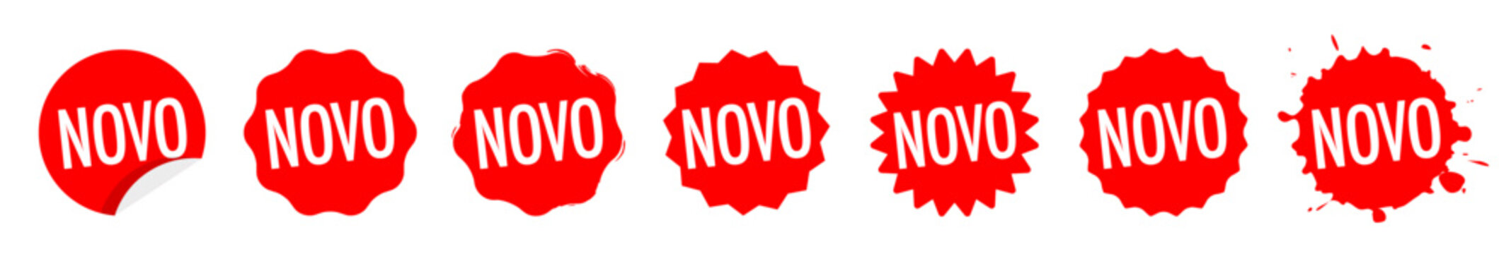 Novo on red stickers