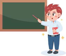 Cute Teacher Kid Character