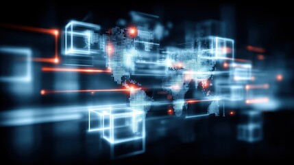 Fototapeta premium networking refines database workflows as server monitor systems balance info access with a personal touch
