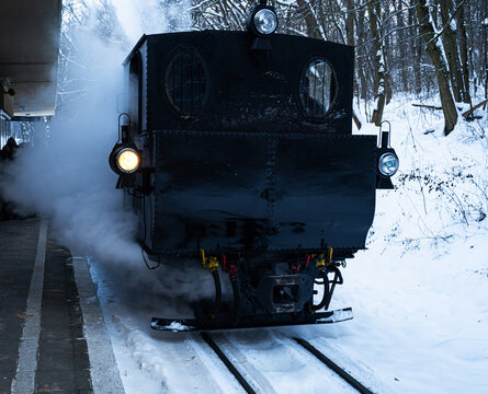 Budapest, Hungary - January, 2026: Steam Train in Budapest