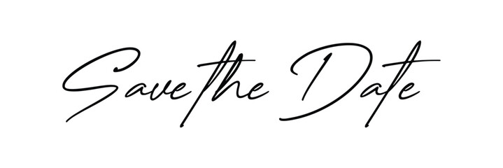 Save the date ink writing in modern calligraphy style. save the date lettering . wedding lettering . vector brush hand lettering .wedding typography phrase. type text art words. modern calligraphy . © Micro  Vector Market