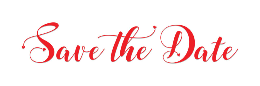 Save the date ink writing in modern calligraphy style. save the date lettering . wedding lettering . vector brush hand lettering .wedding typography phrase. type text art words. modern calligraphy .