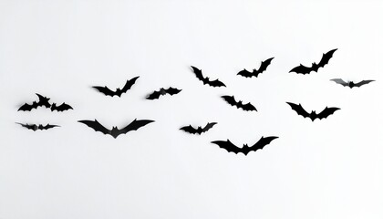 Swarm of Black Bat Silhouettes &ndash; Halloween Visual for Editorial, Seasonal, or Spooky Branding Themes