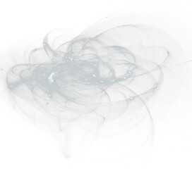 Ethereal Swirls of Luminous Particles on a Dark Background: An Abstract Digital Art Composition Evoking Cosmic Dust or Energetic Flow.